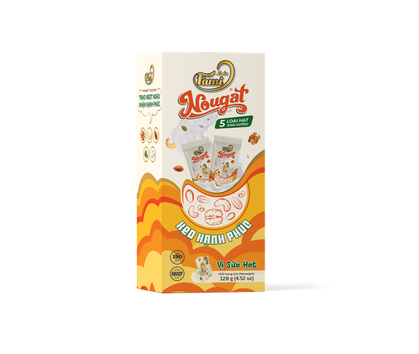 Kẹo Hạnh Phúc (Nougat) Faminuts Hộp Giấy 128g