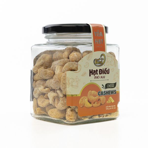 Hạt điều Phô mai Faminuts hũ thủy tinh 180g