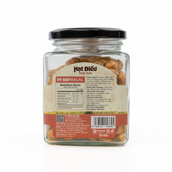 Hạt điều TomYum Faminuts hũ thủy tinh 180g