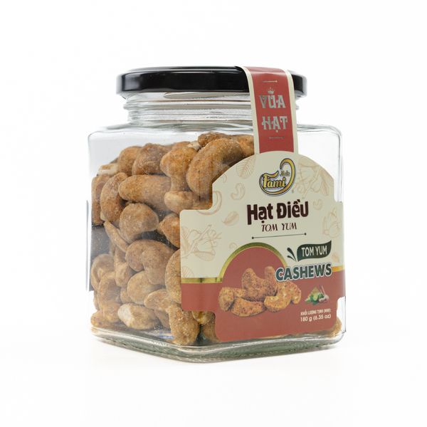 Hạt điều TomYum Faminuts hũ thủy tinh 180g