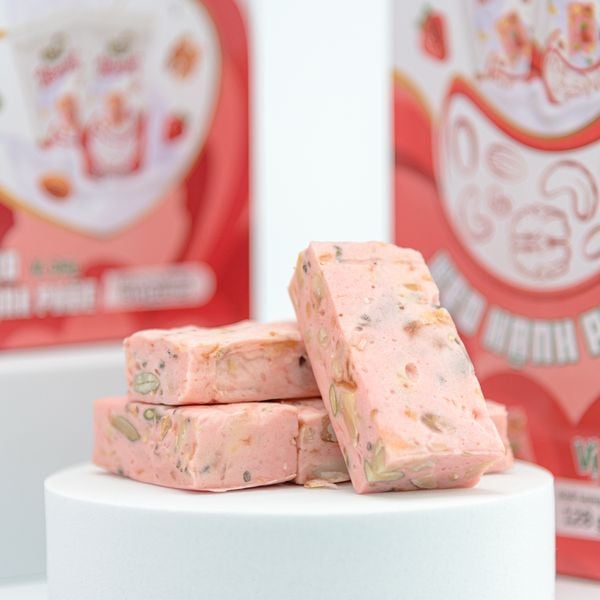 Kẹo Hạnh Phúc (Nougat) Faminuts Hộp Giấy 64g
