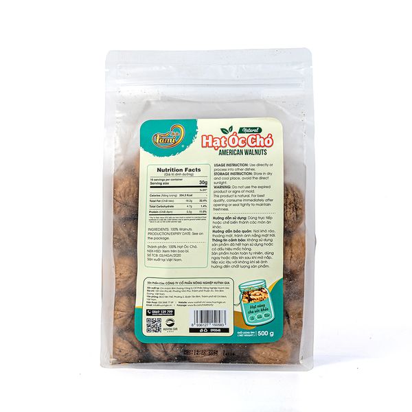 Hạt Óc Chó Faminuts Túi Zipper 500g