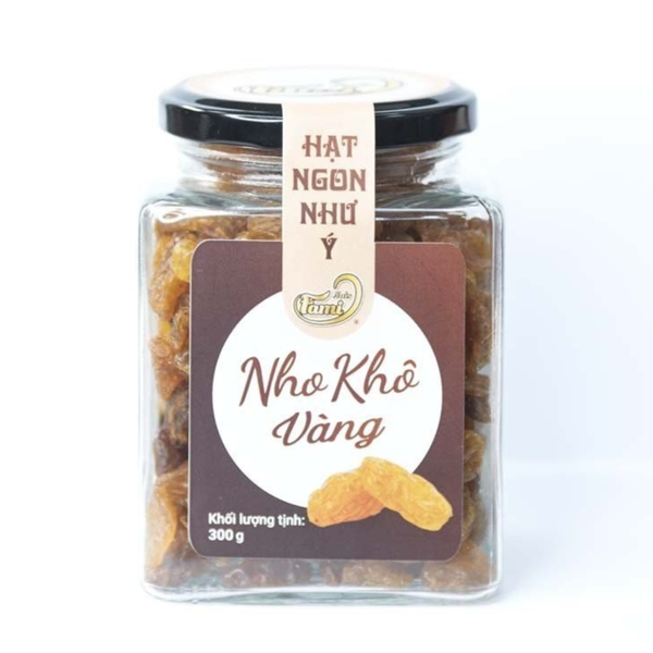 Nho khô vàng Faminuts hũ thủy tinh 300g