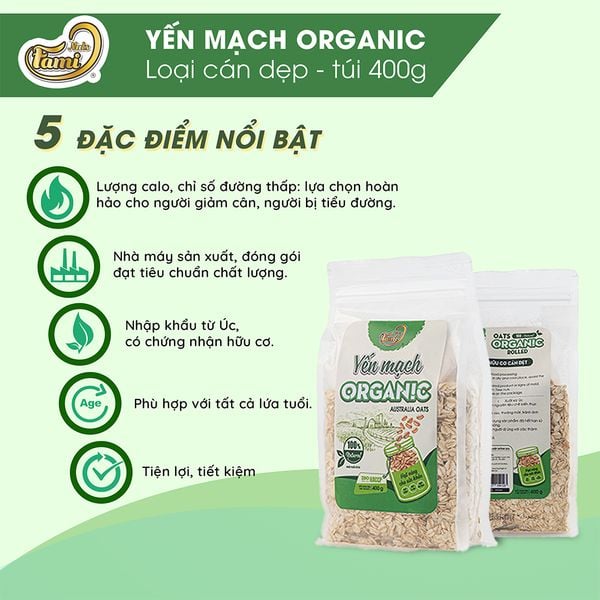 Yến Mạch Hữu Cơ Cán Dẹt Faminuts
