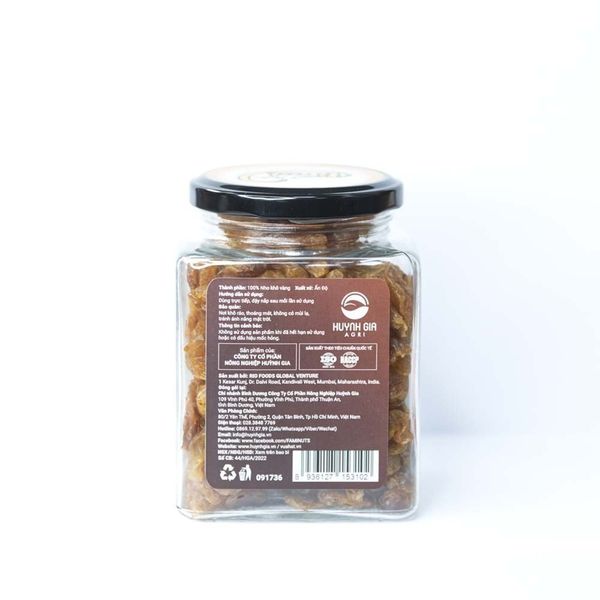 Nho khô vàng Faminuts hũ thủy tinh 300g