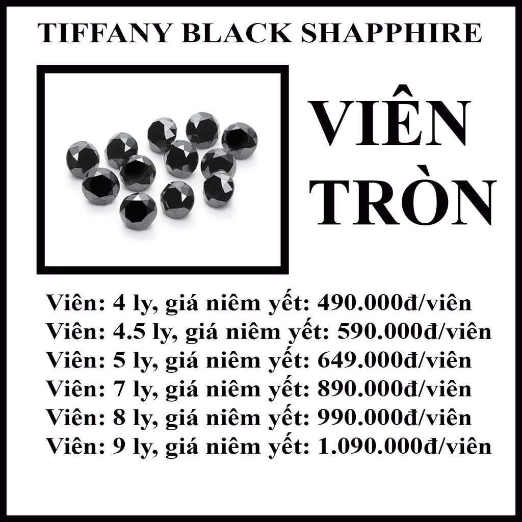  shapphire nhân tạo - viên tròn 