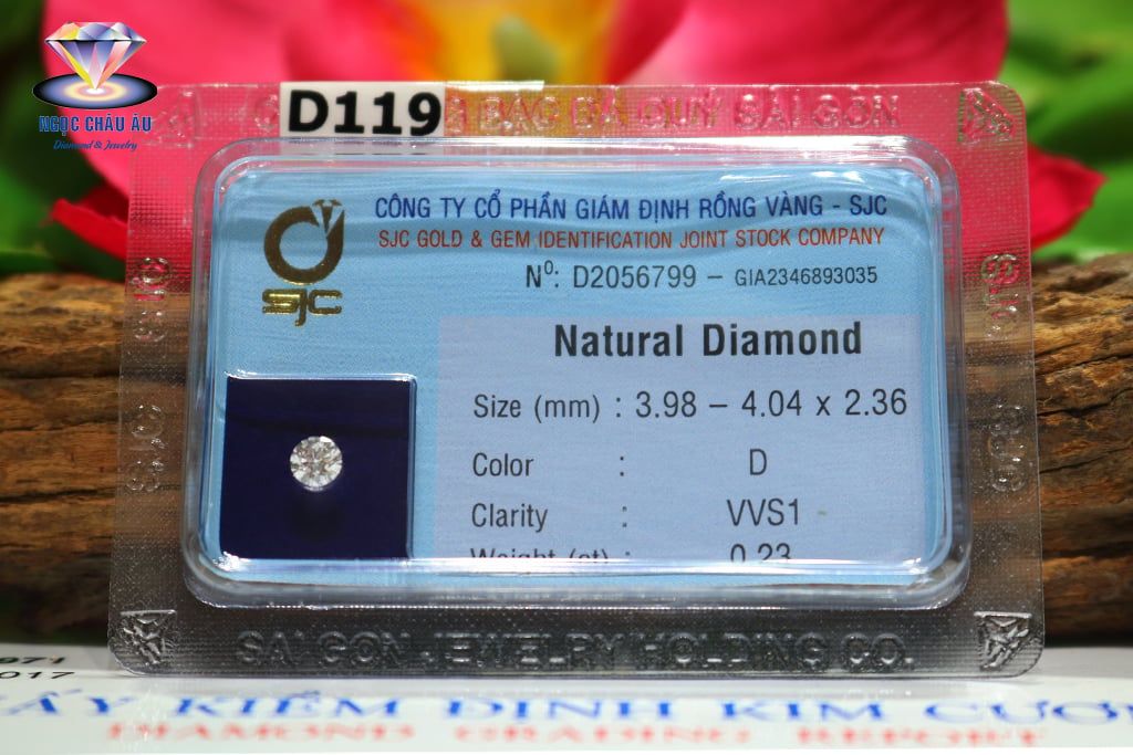  D119-Kim Cương Thiên Nhiên 3.98-4.04x2.36mm; 0.23ct; D/VVS1 (GIA2346893035 - SJC D2056799) 