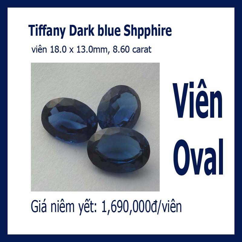  Dark Blue Shapphire - Oval 18 x13mm 