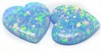 Opal Xanh biển nhân tạo - Viên Heart