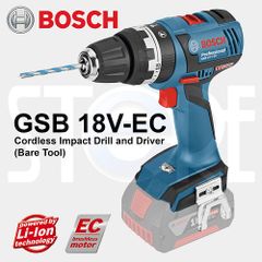 Máy khoan động lực dùng pin Bosch GSB 18V-EC (Solo)