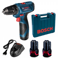 Máy khoan vặn vít dùng pin Bosch GSR 120-LI MỚI (Bao gồm 2 Pin + 1 Sạc)