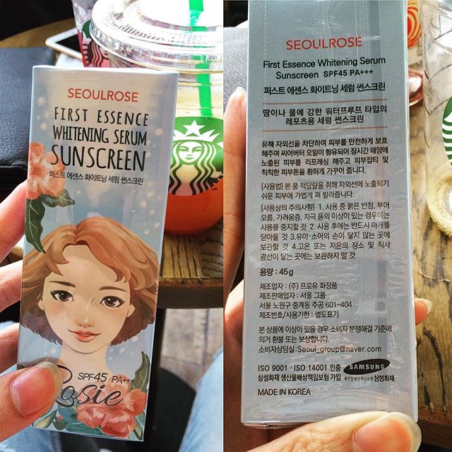 thành phần Kem Chống Nắng Seoul Rose Rosie First Essence Whitening