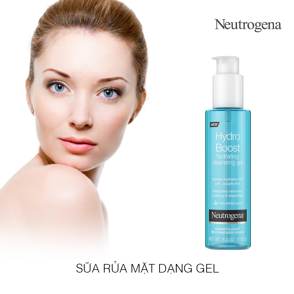 Neutrogena Hydro Boost Hydrating Cleansing Gel - sản phẩm được các chuyên gia da liễu khuyên dùng 1