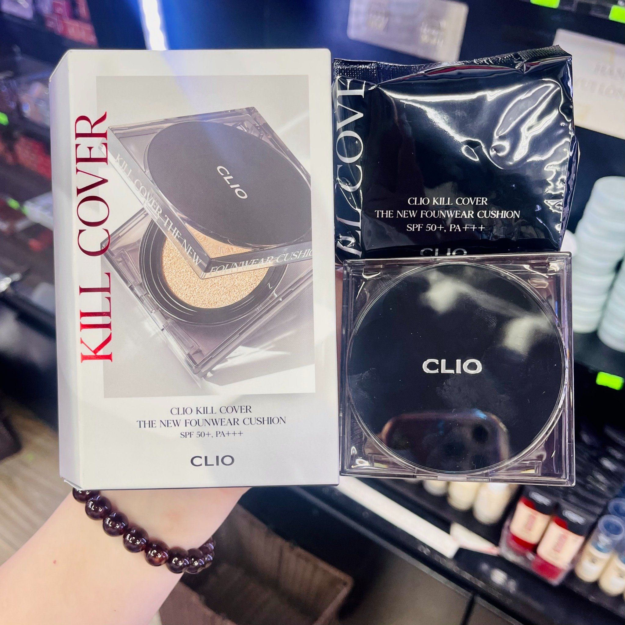  Phấn Nước Clio Kill Cover The New Founwear Cushion Vuông  SPF50+ PA+++ (Tặng Kèm Lõi) 