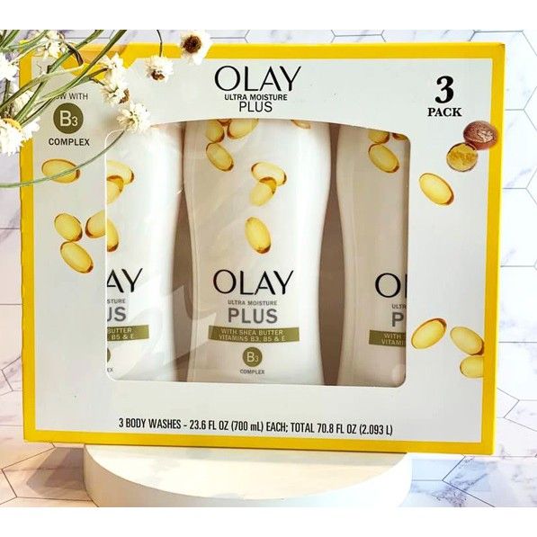  Sữa Tắm Phục Hồi Trắng Da OLAY Ultra Moisture Plus With Shea Butter Vitamin B3, B5 & E Mỹ - 700ml 