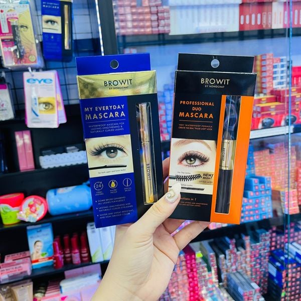  Mascara 2 Đầu Tiện Lợi Không Trôi BROWIT By NONGCHAT Professional Duo Mascara #SEXY BLACK 