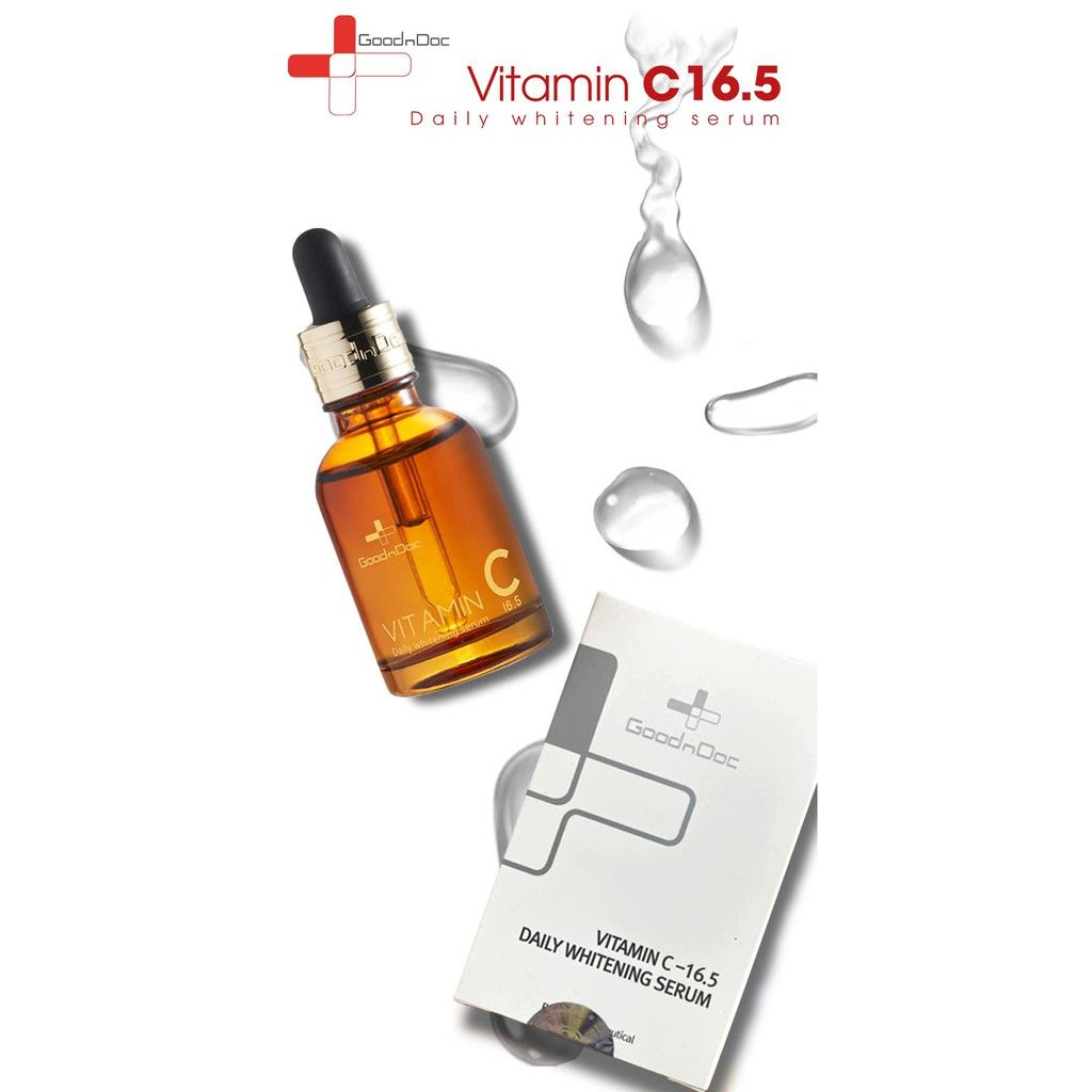  Serum Dưỡng Trắng Da Mờ Thâm Nám GOODNDOC Vitamin C-16.5 Daily Whitening Serum - 30ml 