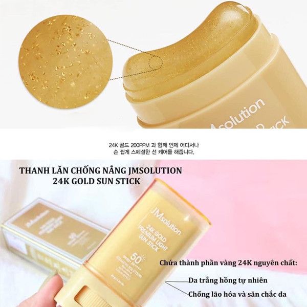  Thỏi Chống Nắng JM Solution 24K Gold Premium Light 20gr 