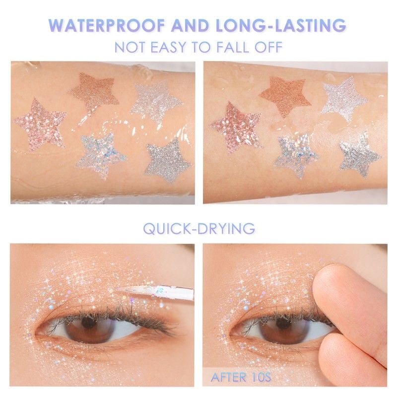  Nhũ Mắt Lấp Lánh Dạng Lỏng Bền Màu FOCALLURE Glittering Liquid Eyeshadow | FA195 