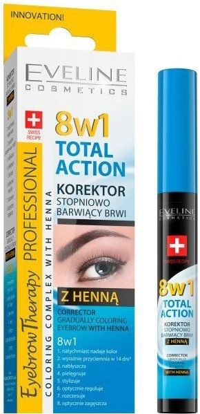  Dưỡng Chân Mày EVELINE 8B1 Total Action Eyebrow Therapy  10ML 