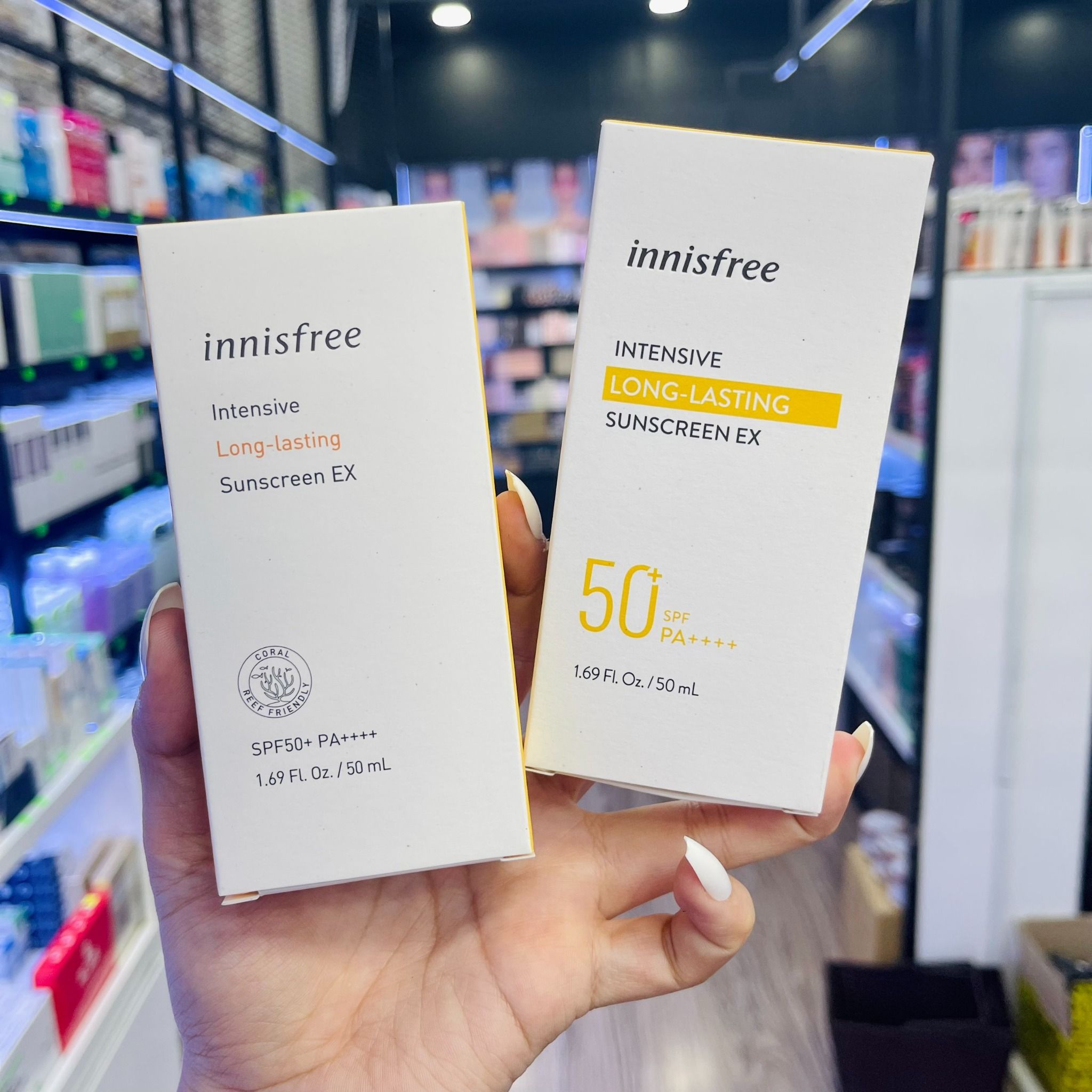  (Mẫu Mới 2022) Kem Chống Nắng Lâu Trôi INNISFREE Intensive Long Lasting Sunscreen EX SPF 50+ PA++++ (50 ml) 