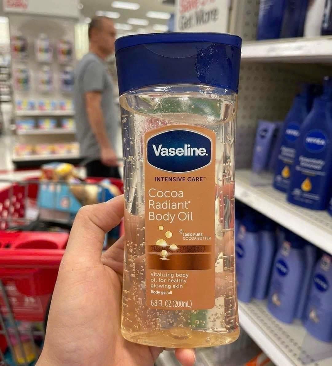 DẦU DƯỠNG DA VASELINE INTENSIVE CARE COCOA RADIANT GEL OIL 200ML