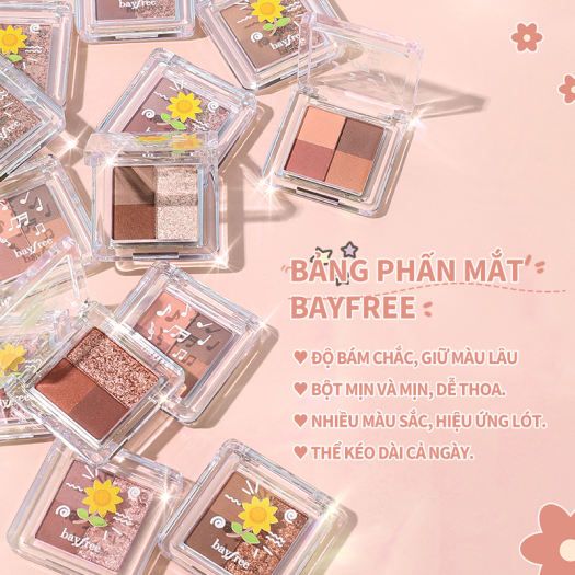  Phấn Mắt 3 Ô Bền Màu BAYFREE Eyeshadow Palette Eye Color 