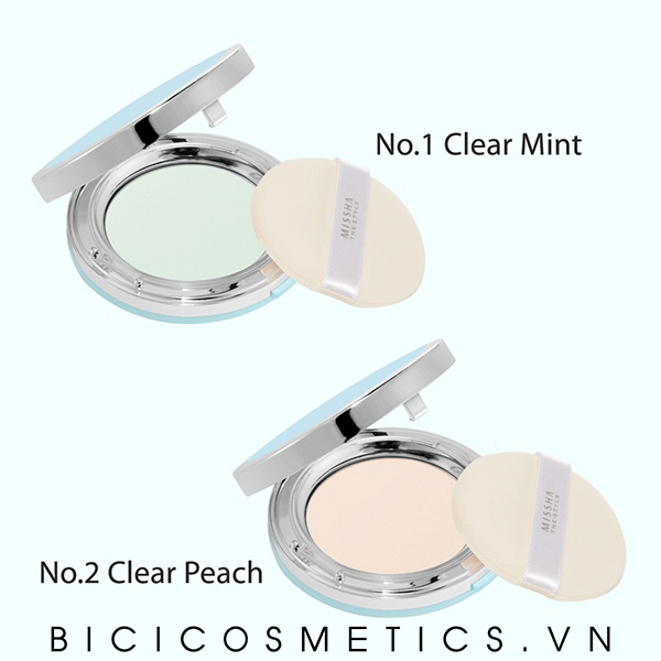 Sản phẩm có 2 màu No.1 Clear Mint và No. 2 Clear Peach