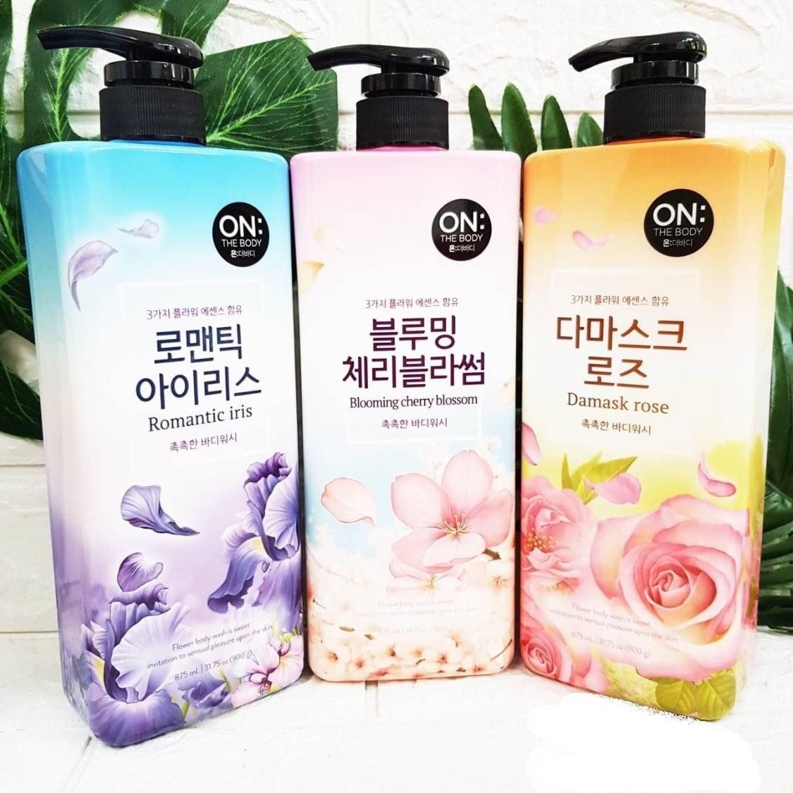  Sữa Tắm Nước Hoa On The Body Flower Damask Rose Body Wash Hàn Quốc 900g 