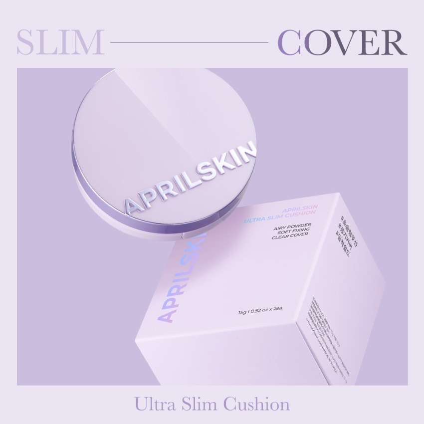  (Mới 2022) Phấn Nước Che Phủ Tốt, Không Dính Lớp Khẩu Trang Lên Đến 9h APRIL SKIN Ultra Slim Cushion 15g (Kèm Lõi) 