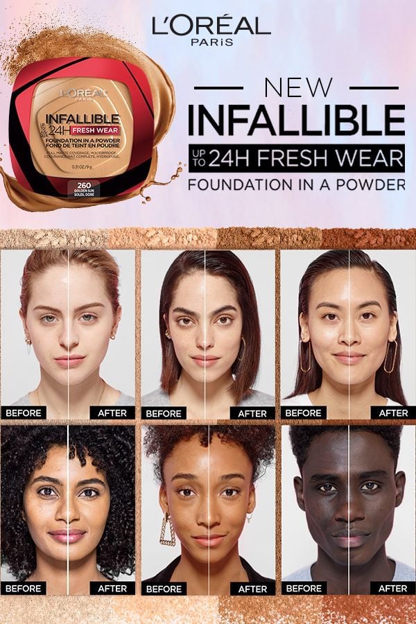  Phấn Nền Kiểm Soát Dầu Không Thấm Nước Không Xuống Tone Đến 24h L'OREAL Infallible 24h Fresh Wear Foundation 