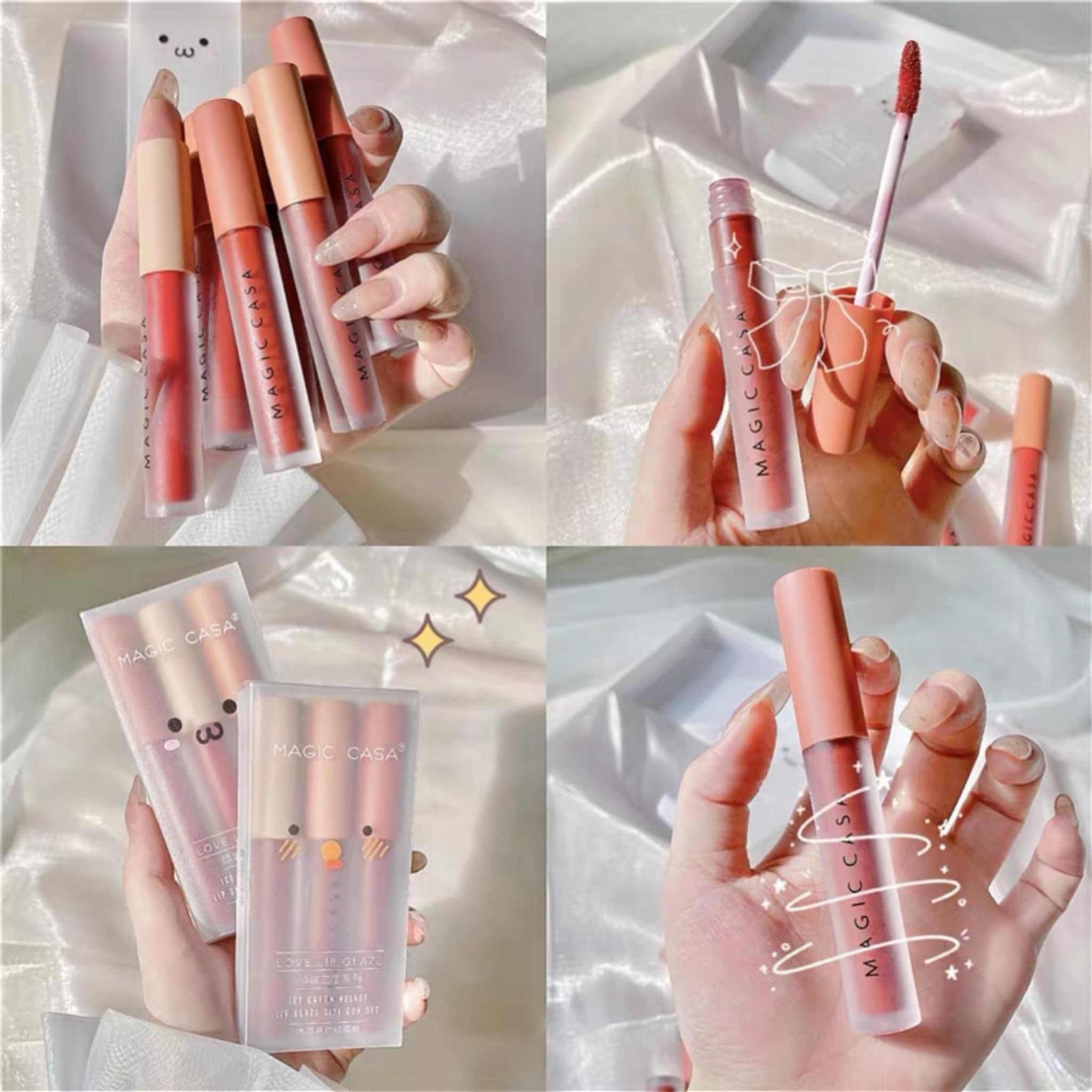  Set Son Kem Lì Magic Casa Love Lip Glaze Nội Địa Trung 