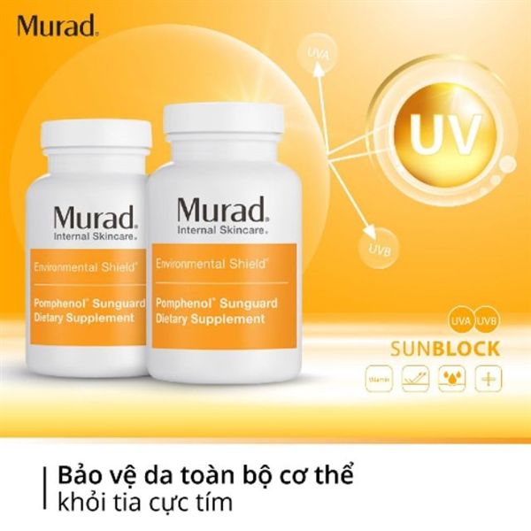  Viên Uống Chống Nắng Bảo Vệ Da MURAD Environmental Shield Pomphenol Sunguard Dietary Supplement - 60 viên 