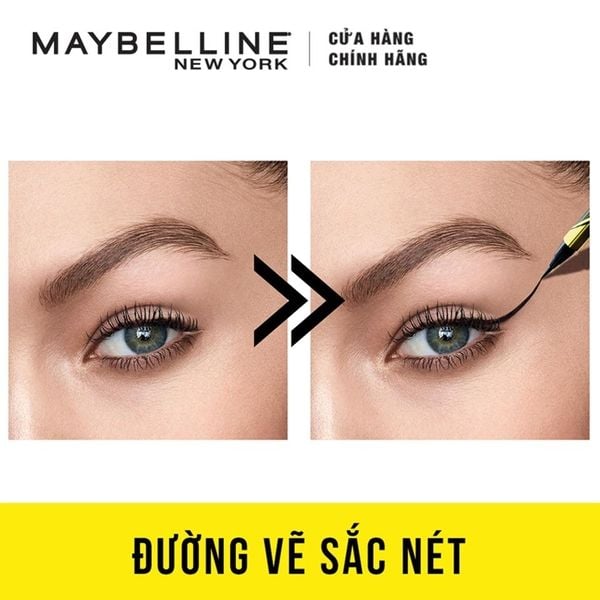  Bút Kẻ Mắt Nước Siêu Mảnh, Sắc Nét, Không Trôi Maybelline Hyper Sharp Laser Eyeliner Màu Đen 0.5g (Có Tem Phụ) 