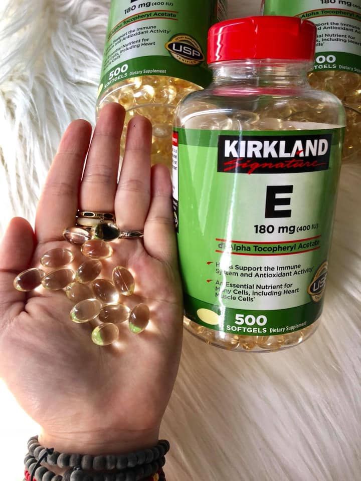  Viên Uống Bổ Sung Vitamin E KIRKLAND Signature Vitamin E 400 I.U. 500 Viên 