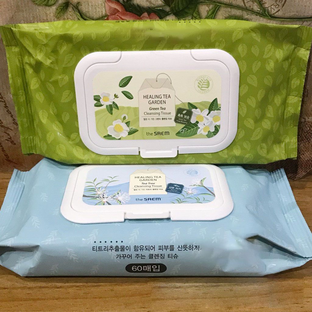 Khăn Tẩy trang Healing Tea Garden Green Tea Cleansing Tissue - bici cosmetics