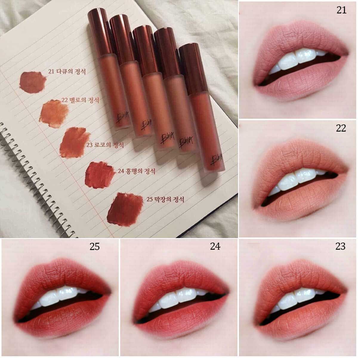  Son kem lì BBIA Last Velvet Lip Tint Version 5 (màu 23 - 24 - 25) 