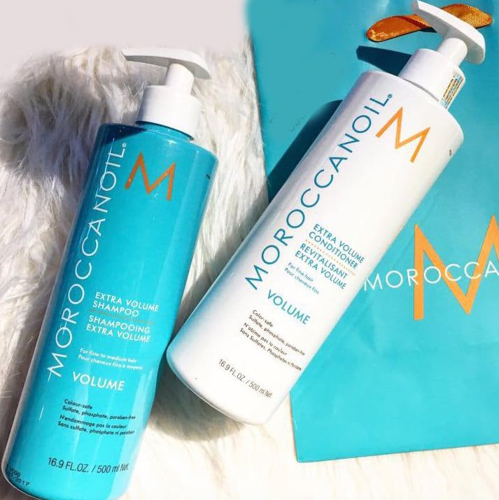  Bộ Dầu Gội Xả Tăng Phồng Moroccanoil Volume & Shine 500ml - Tặng Kém 1 Dưỡng Tóc 50ml 