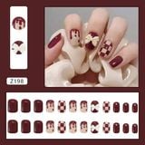  Hộp 24 Móng Tay Giả Đính Hạt, Đá Nails Box Cao Cấp Nội Địa Trung Kèm Keo Dán + Dũa Móng 