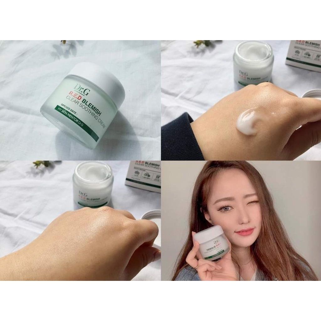  Kem Dưỡng DR.G Dịu Da Giảm Sưng Đỏ Red Blemish Clear Soothing Cream 70ML 