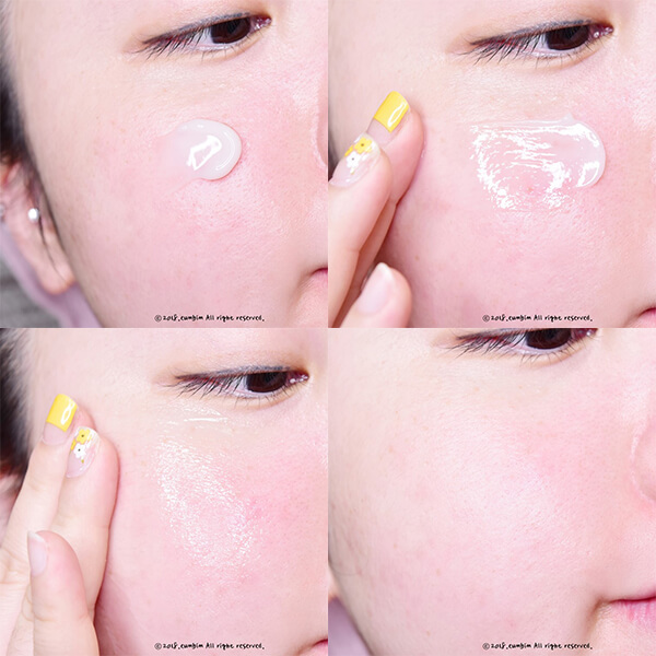 Kem Dưỡng Da Chống Lão Hóa Innisfree Jeju Orchid Gel Cream test trên mặt
