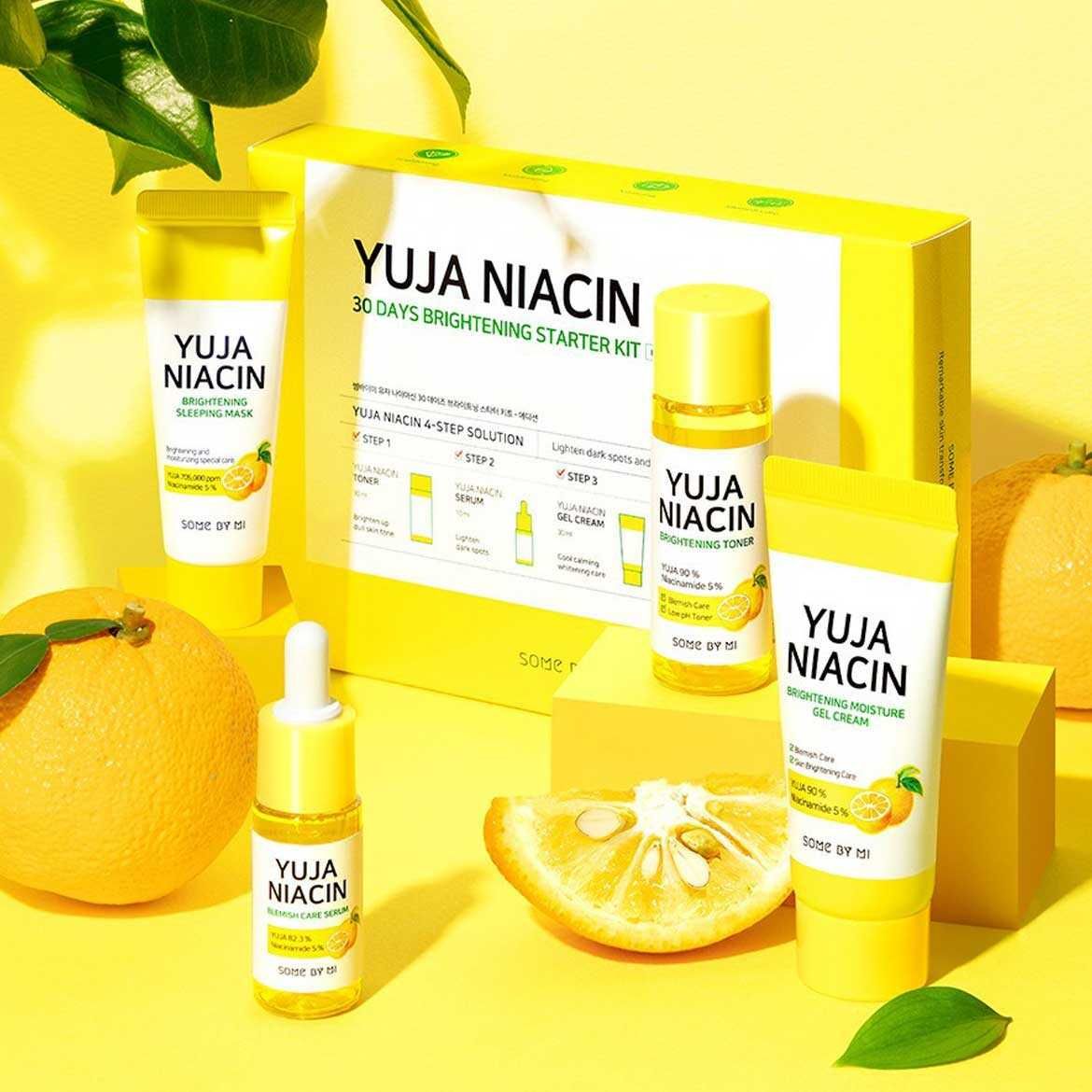  Set Dưỡng Trắng Some By Mi Yuja Niacin 30Days Brightening Started Kit 4 món 