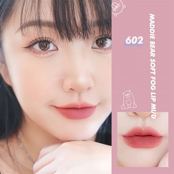  Son Kem Lì Hình Gấu HOLD LIVE Maddie Bear Soft Fog Lip Mud Nội Địa Trung 