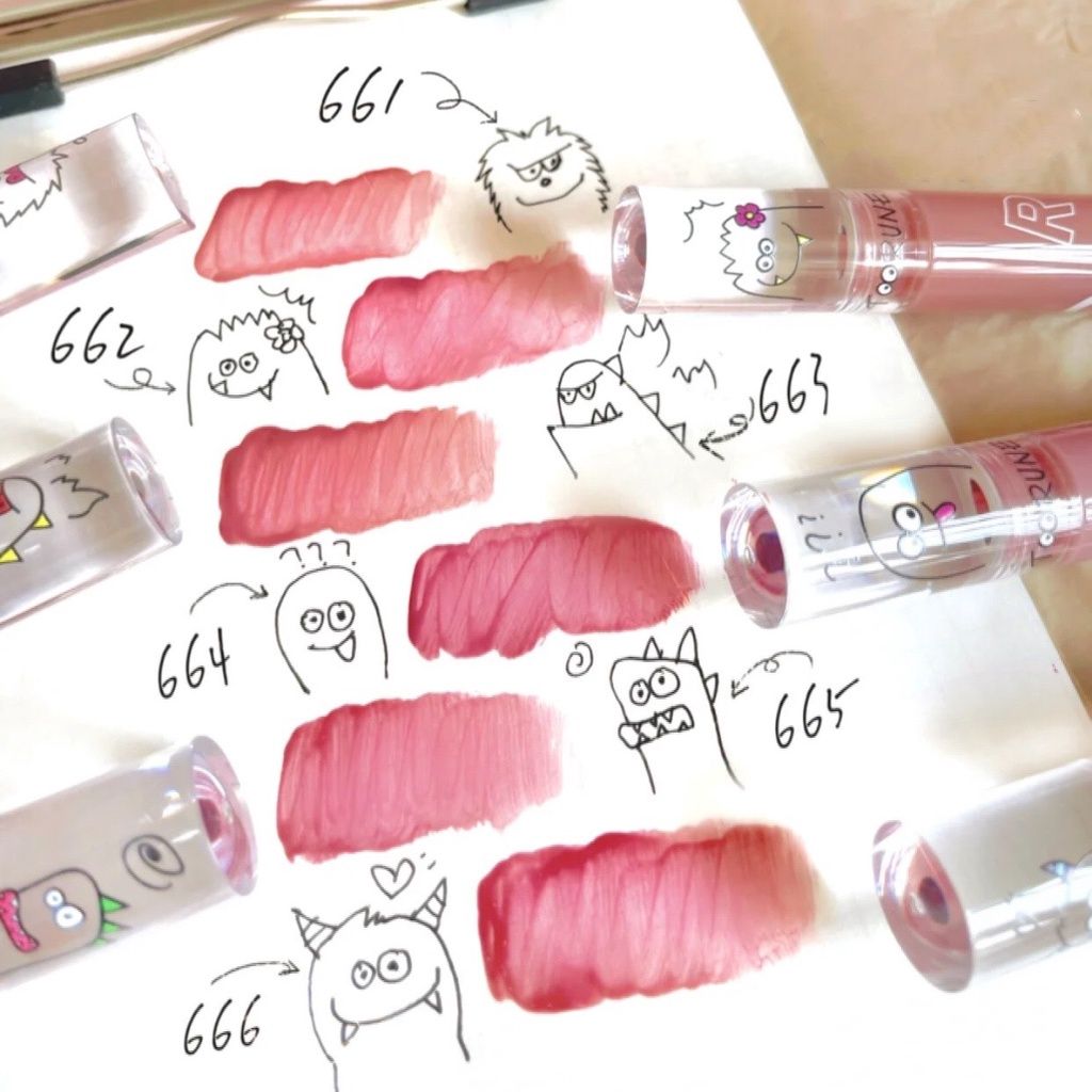  Son Kem TOORUNE Vegetable Head New Bright Hydro Foggy Lip Glaze Nội Địa Trung Chính Hãng 