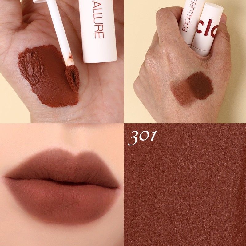  Son Kem Lì Mịn Môi FOCALLURE Clay Pillowy Soft Liquid Lipstick 