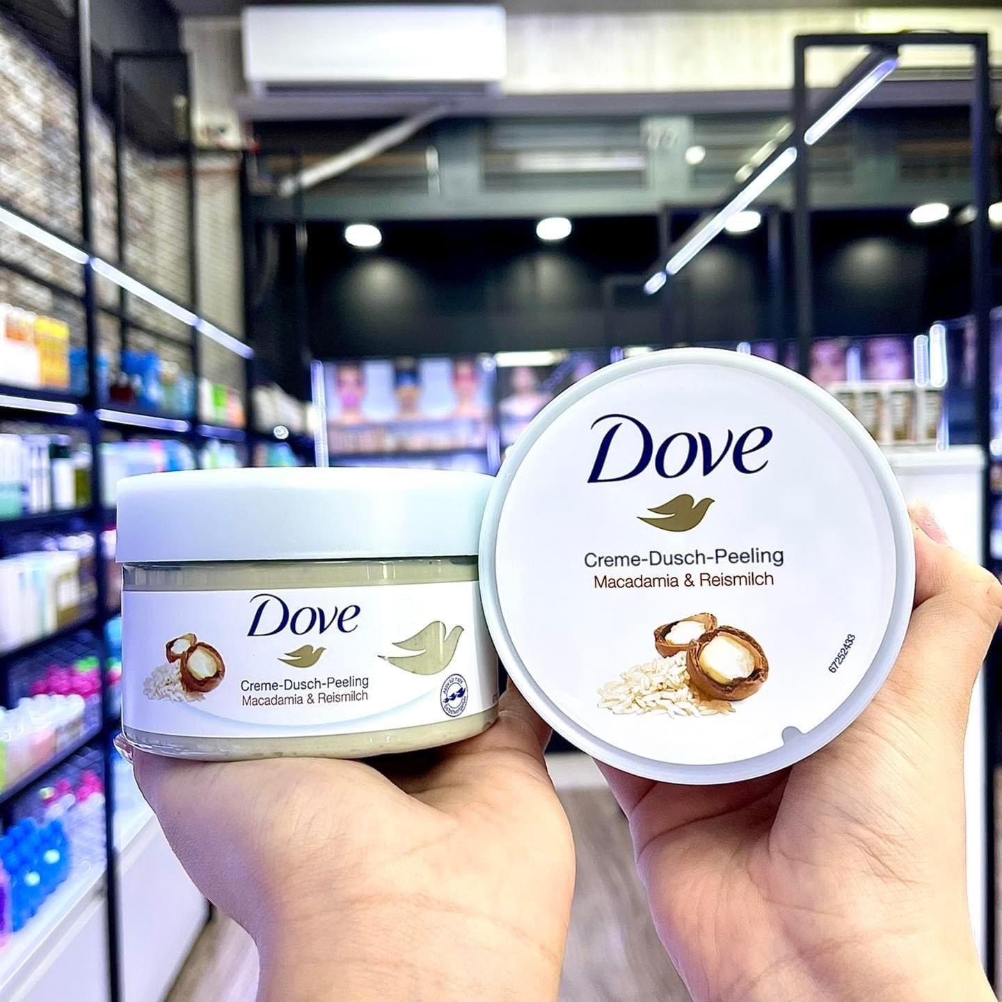  (Bản Châu Âu - Đức)  Tẩy Tế Bào Chết Toàn Thân Hạt Nhuyễn Mịn Da DOVE Exfoliating Body Polish 