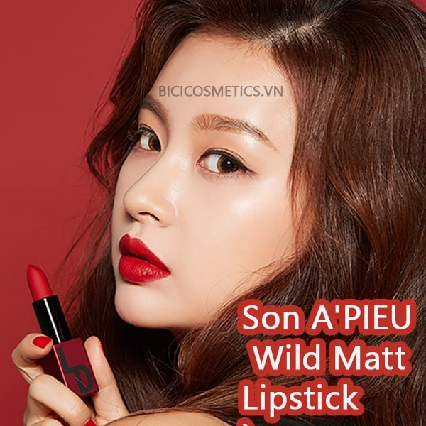 Đôi môi quyến rũ cùng Son thỏi siêu lì A'pieu Wild Matt Lipstick 1