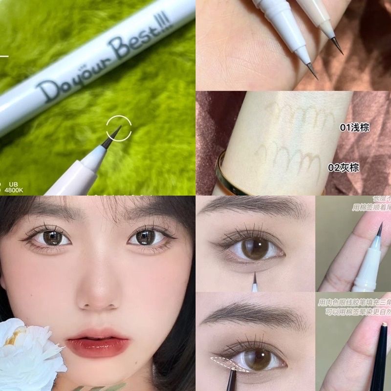  Bút Kẻ Bọng Mắt GOGO TALES Do Your Best Spirit Eye 3D Lying silkworm Eyeliner Nội Địa Trung 