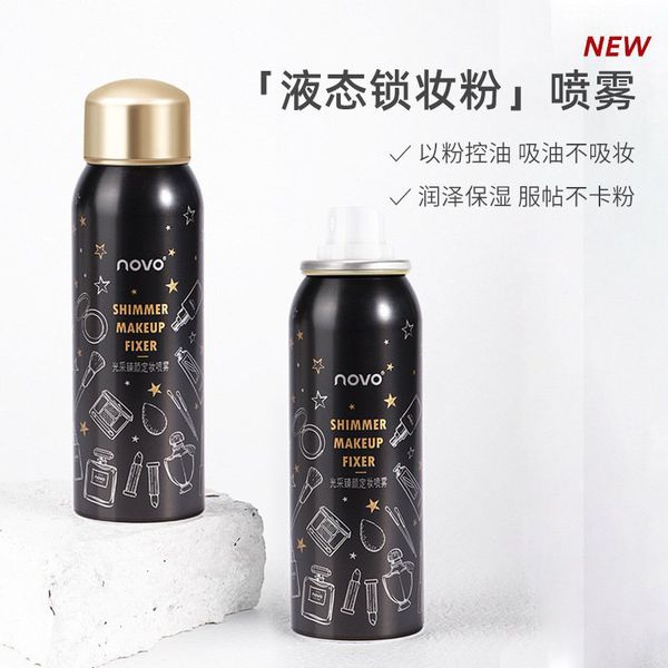  Xịt Nhũ Khóa Nền Giữ Lớp Trang Điểm Phun Sương NOVO Shimmer Makeup Fixer 100ml Nội Địa Trung 