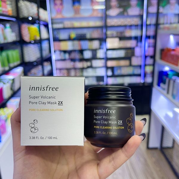  Mặt Nạ Tro Núi Lửa Trị Mụn Đầu Đen Innisfree Super Volcanic Pore Clay Mask 2X 